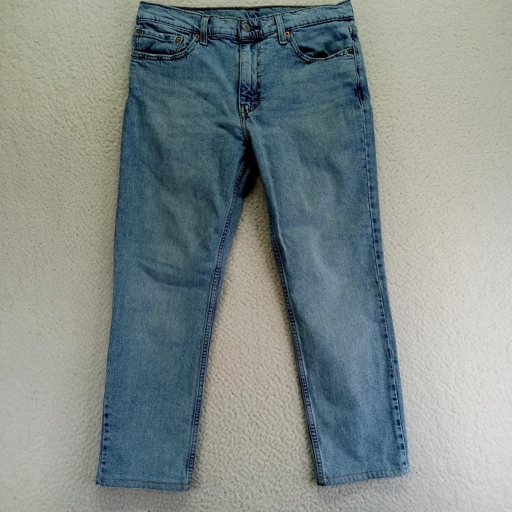 Levi Strauss Co 511 Mens W33 L27 (Hemmed) Slim Fit Light Wash Denim Jeans